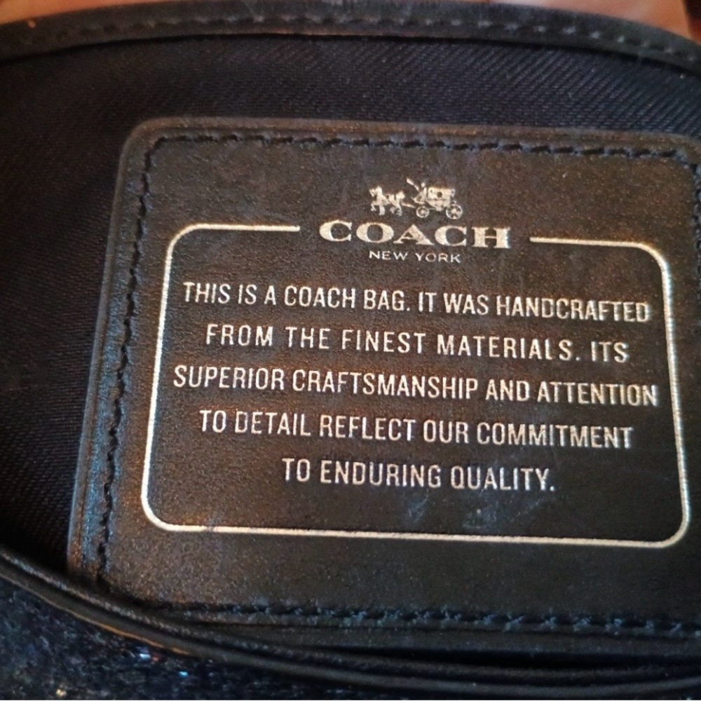 Coach Sparkle Crossbody Bag in Silver and Blue - Picture 5 of 6